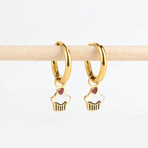 Серьги-кольца для шармов Mrs. Ertha "Essential", 2 шт, диаметр 14 мм